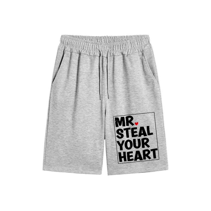 mr. Steal Your Heart'' Print, Plus Size Men's Comfy Casual Drawstring  Waistband Shorts, Summer Clothing - Temu Spain