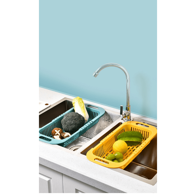  Swan - Fregadero de drenaje con 2 esponjas reutilizables, filtro  triangular de fregadero de cocina, cesta coladora de fregadero de cocina,  estante de drenaje multifunción para tanque de almacenamiento de agua