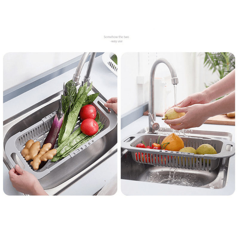 Extend Kitchen Sink Drain Basket Adjustable Sink Colander - Temu