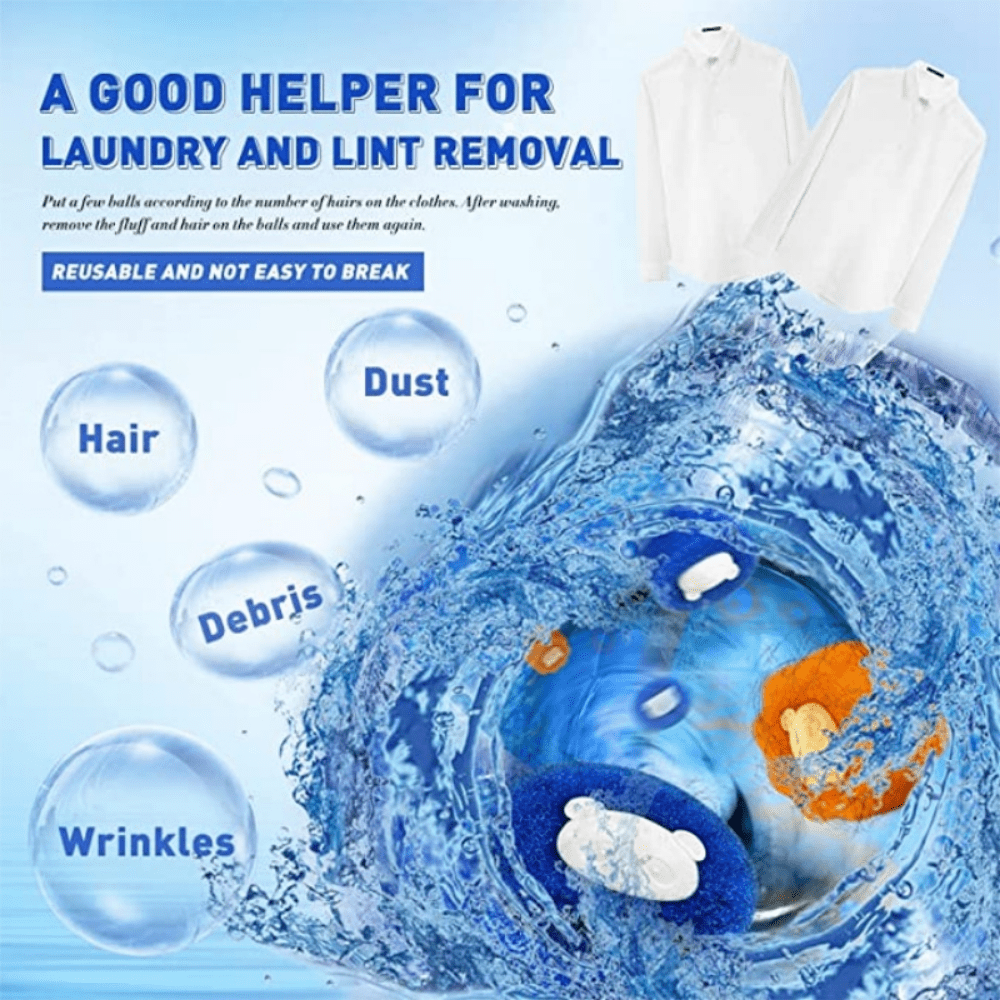 Laundry Ball Kit Reusable Clothes Hair Cleaning Tool Pet Hair