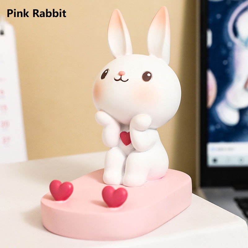 1pc Cartoon Rabbit Desktop Mobile Phone Holder Desktop Mobile Phone Bracket Tablet Holder Birthday Gift