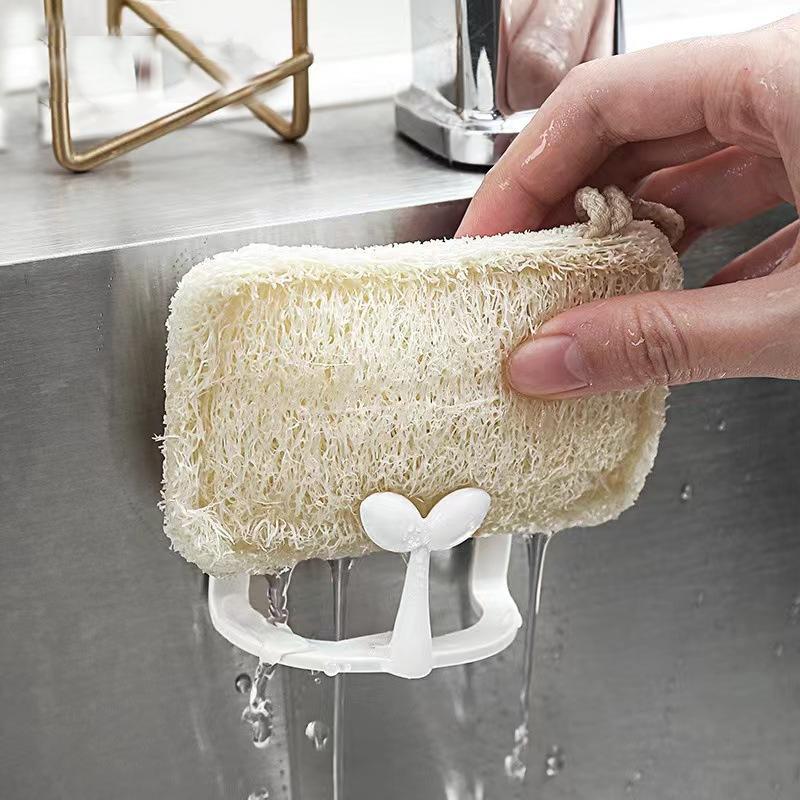 1pc multifunctional plastic sink organizer with suction cup open storage holder for sponges soaps scrubbers dishwashing sponge rack kitchen accessory without electricity scouring pad storage kitchen accessories details 1