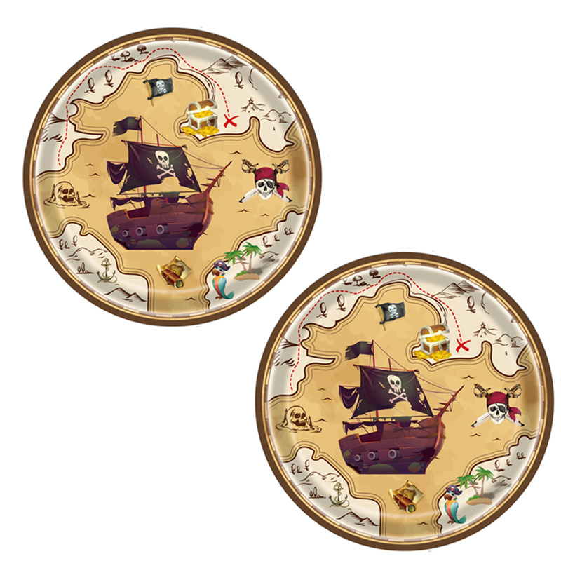 Pirate Theme Party Tableware Set Party Paper Plates Pirate - Temu Canada