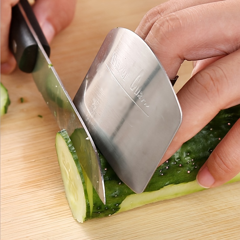 finger guard for cutting kitchen tool finger guard stainless steel finger protector for restaurant avoid hurting when slicing and dicing kitchen safe chop cut tool details 2