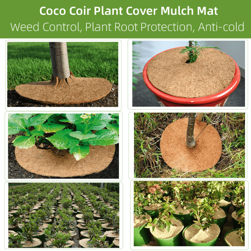 Coco Coir Mulch Ring Mat Coir Mulch Discs Coconut Fiber Tree - Temu