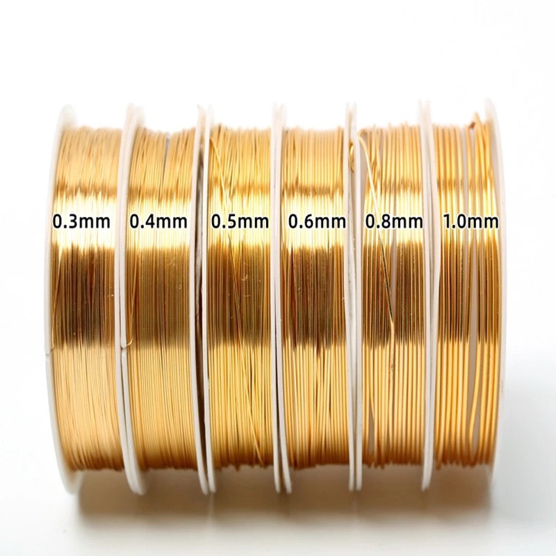 1 Roll Jewelry Copper Wire 0.2-1mm Thickness for DIY Cloisonn? Floral Handmade Crafts - Premium Flexible & Durable Craft Wire for Pendants, Earrings, Bracelets, Pendant Creation, Intricate Designs