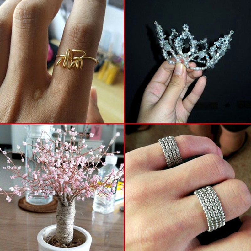 1 Roll Jewelry Copper Wire 0.2-1mm Thickness for DIY Cloisonn? Floral Handmade Crafts - Premium Flexible & Durable Craft Wire for Pendants, Earrings, Bracelets, Pendant Creation, Intricate Designs