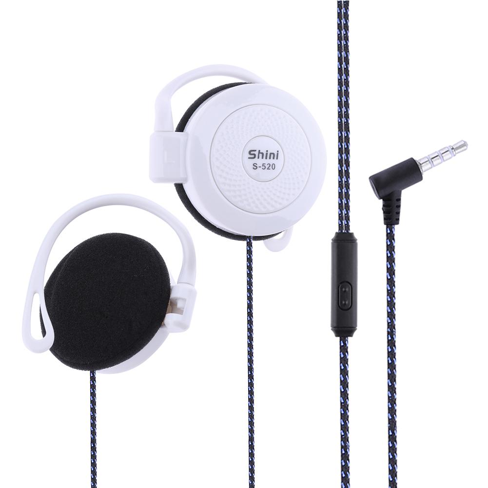 3.5mm Ear Hook Wired Sports Stereo Earphone Over Ear Earbuds Headphones  w/Mic
