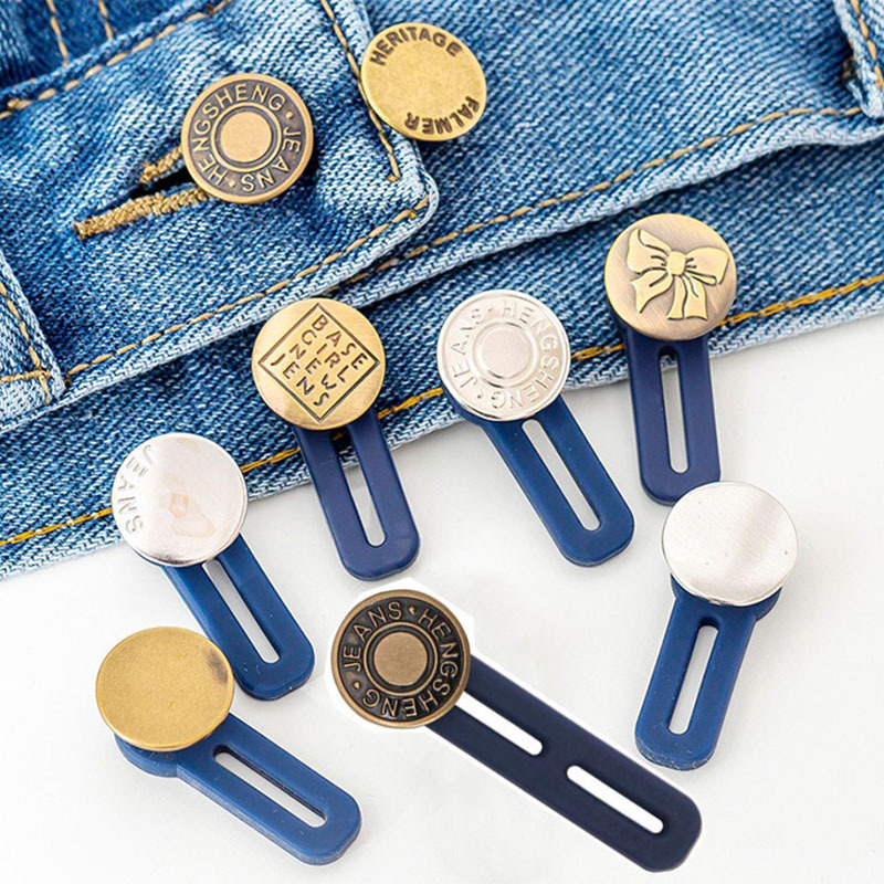 2pcs Random Button Extender For Pants Jeans Free Sewing Adjustable