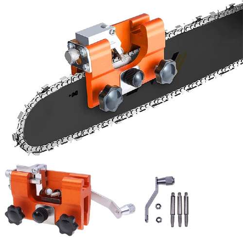 1 Set, Chainsaw Sharpening Kit, Fast Chain Saw Sharpener Tool, Portable Chainsaw Sharpening Jig, Hand Crank Chainsaw Blade Sharpener, Electric Chainsaw File/Sharpener Accessories For All Kinds Of Chain Saws