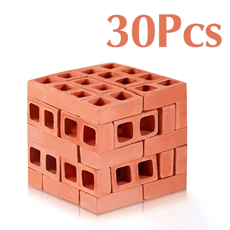 5pcs\10pcs\20pcs\30pcs 1:12 Mini Red Cinder Blocks Mini - Temu