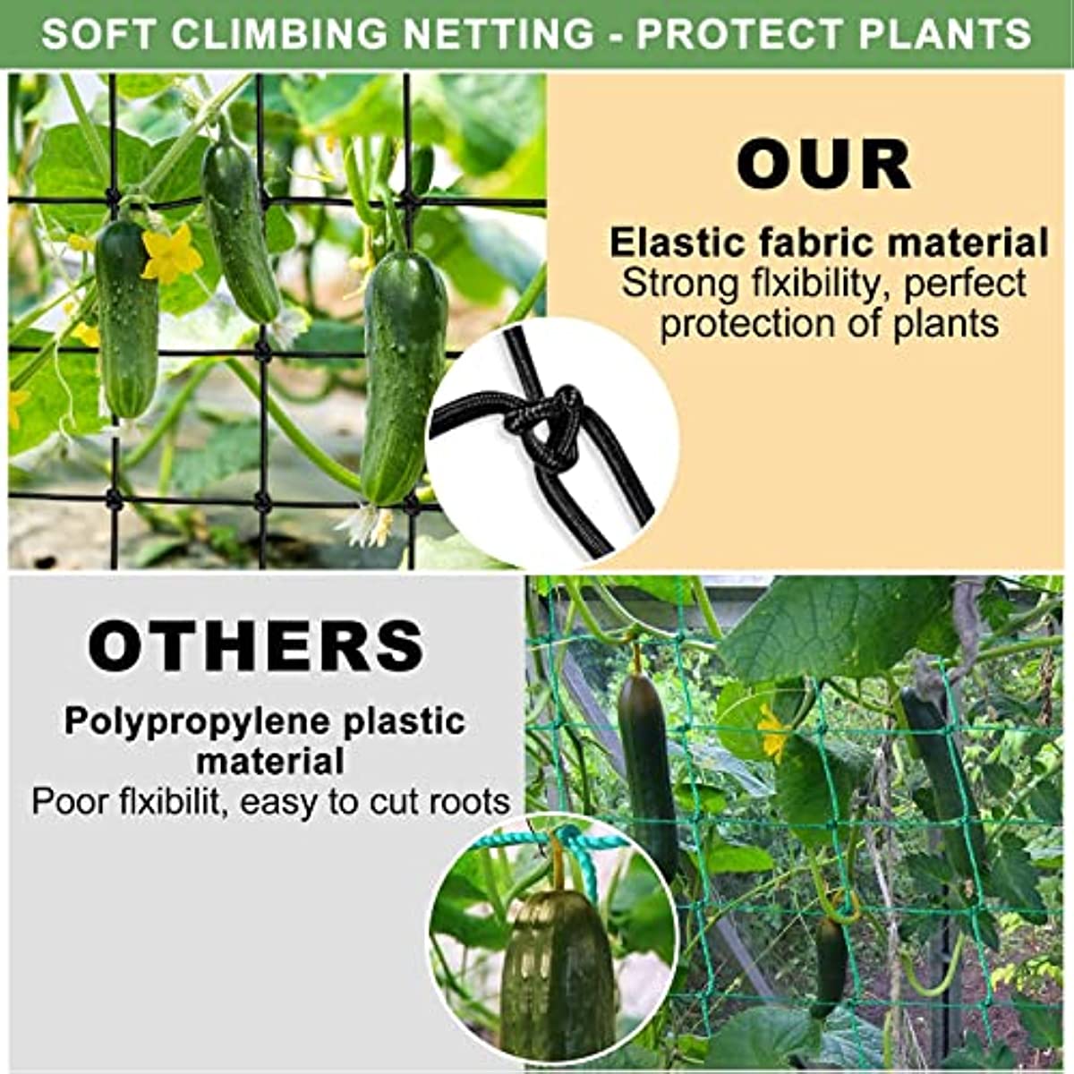 Elastisches Gitternetz, flexibles Gartengitter-Netz Zelte mit Haken wachsen  Pflanzenwachstumsnetz-Stützgitter für Pflanzen-, Haustier- und Gemüseschutz  : : Sonstiges