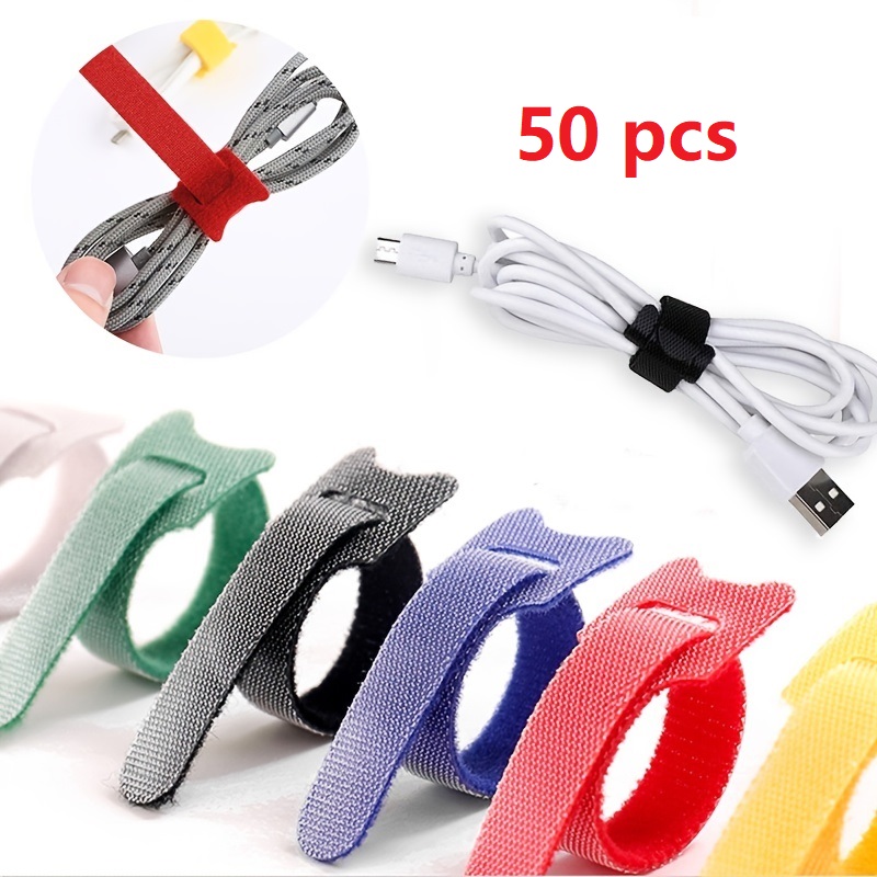 Reusable Fastening Cable Ties Adjustable Cord Ties Colored - Temu