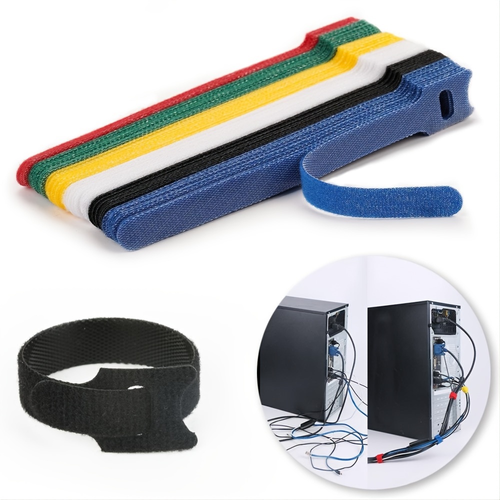 5M/Roll Self Fastener Hook and Loop Straps Cable Ties Reusable Cable Straps  Double-Sided Self