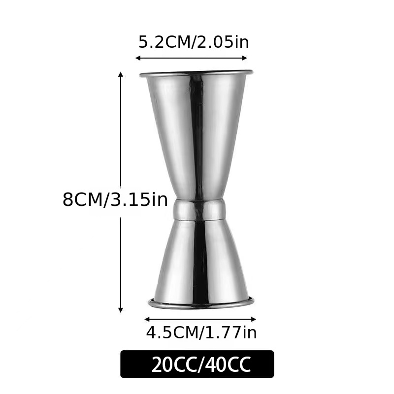 Double Cocktail Jigger Stainless Steel Shot Glass Measuring Cup