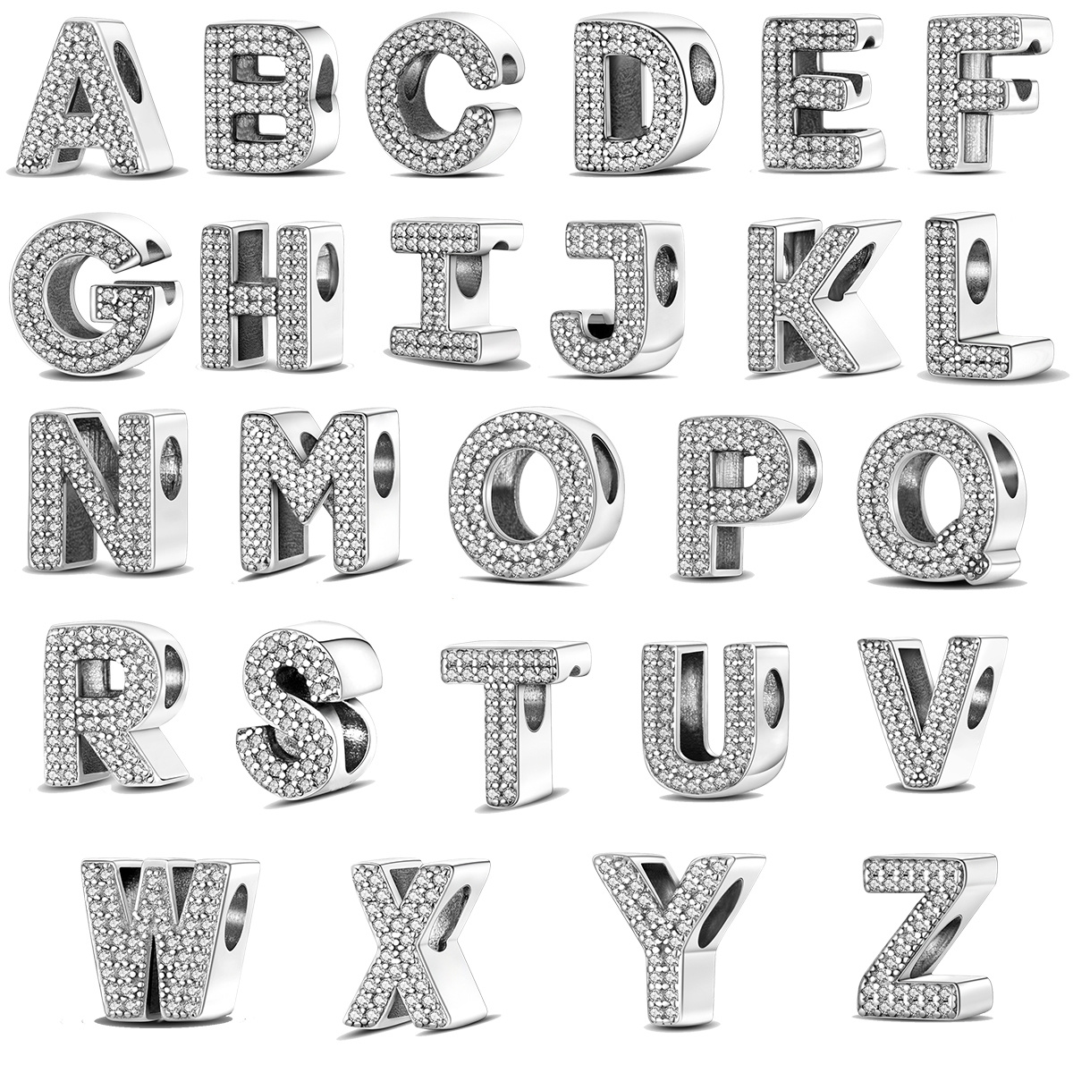 Bling Alphabet Silver