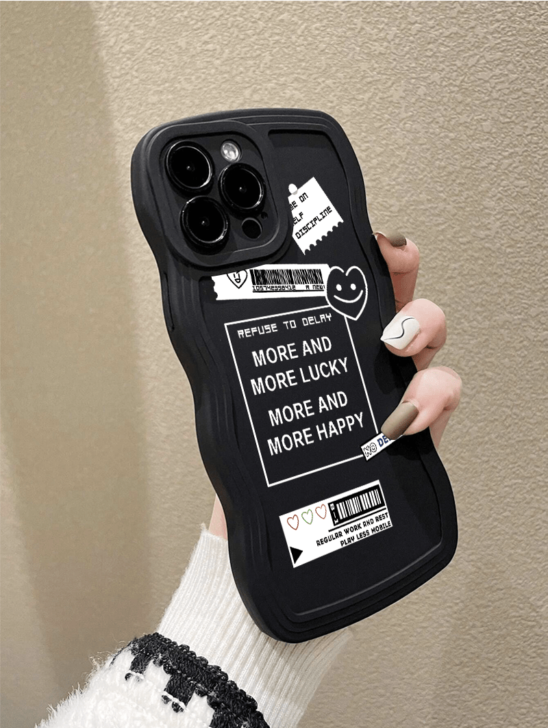 Funda De Teléfono Con Manga Anticaída Y Gráficos De Cuadros Para IPhone 14,  13, 12, 11