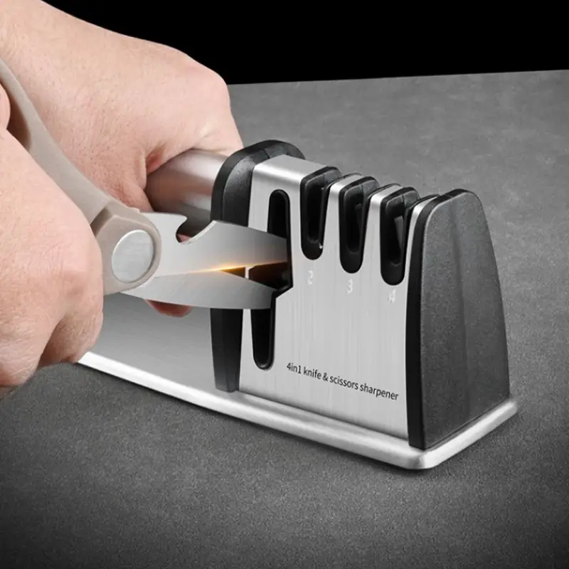 Durable Kitchen Knife Sharpener With Ergonomic Handle - Keep Your