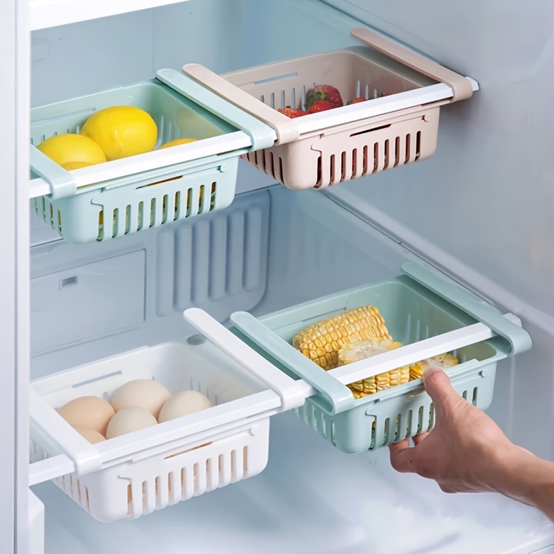 Retractable Tiered Fridge Organizer With Divider Shelf And - Temu