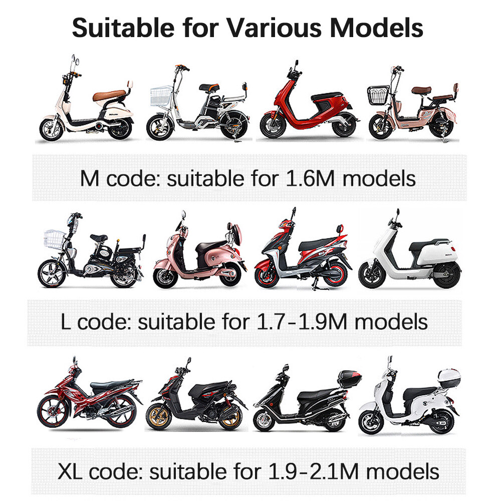 Alta Qualità Copertura Impermeabile Moto Tutta Nera - Temu Italy