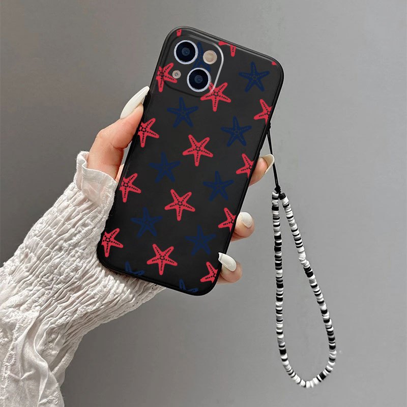 Seahorse Star Phone Case With Lanyard For Iphone 14, 13, 12, 11