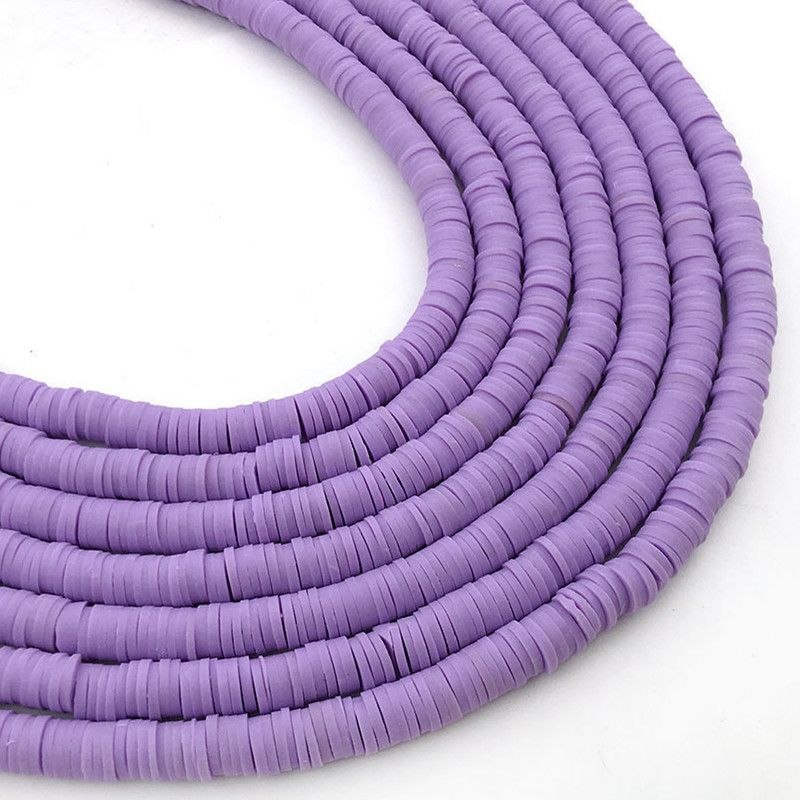 Hand Crafted, Jewelry, Purple Heishi Clay Bead Choker