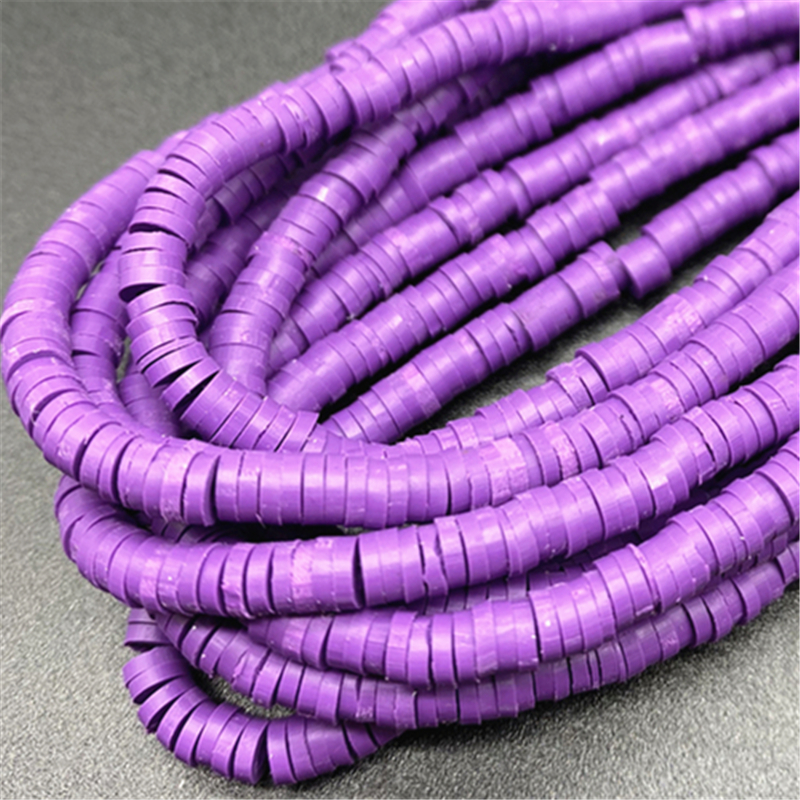 6mm Dark Purple Heishi Disc Beads