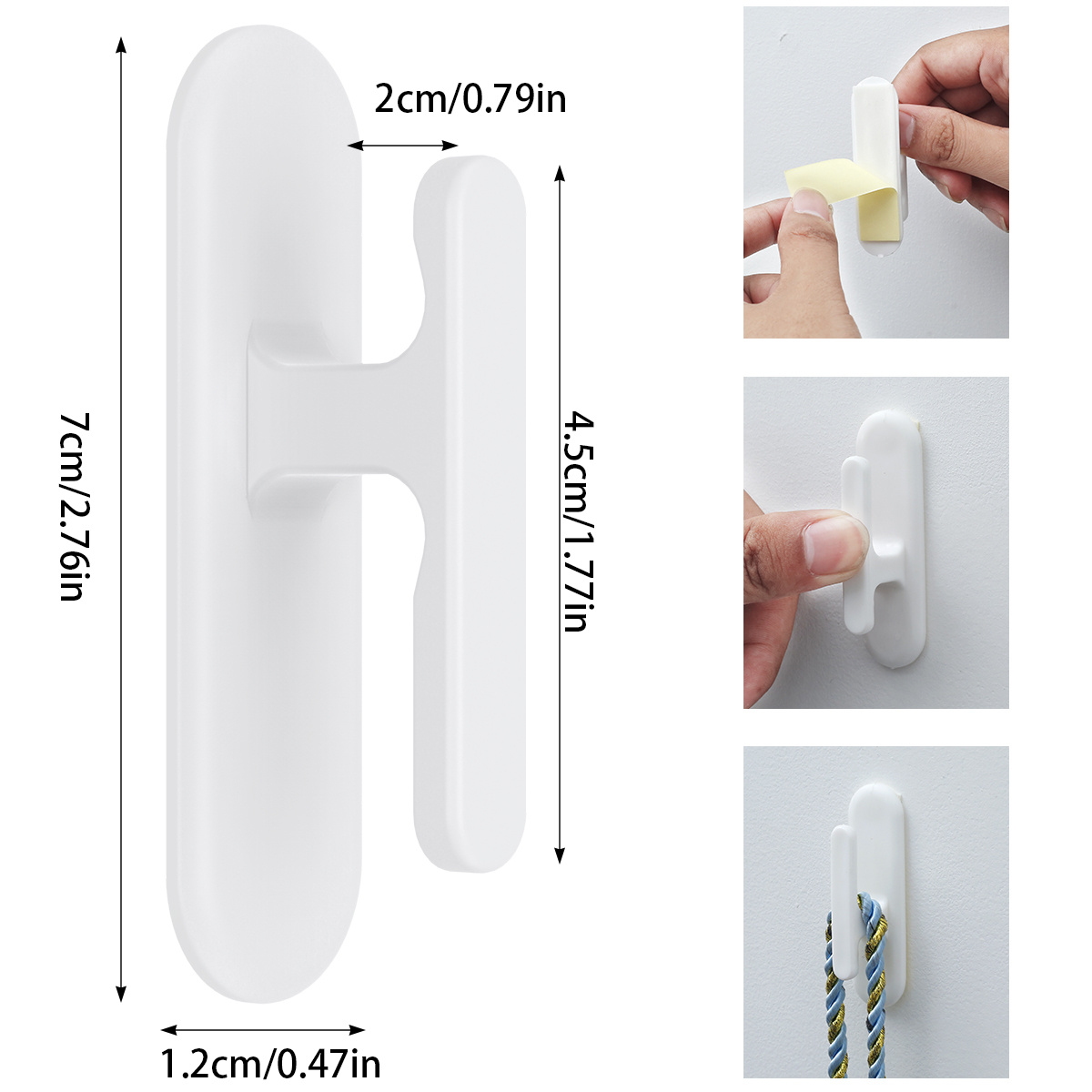 2Pcs Practical Safety Adhesive Office Window Blind Cord Holder Blind Cord  Hooks Curtain String Holder