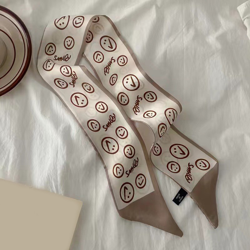 Vintage CHRISTIAN DIOR Oblique Monogram Logo Silk Scarf Wrap Hair Tie  Twilly
