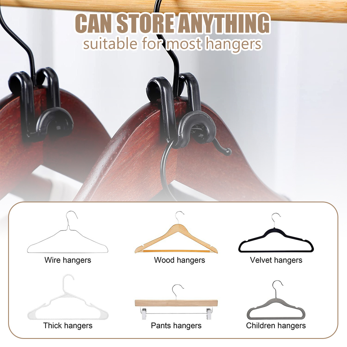 Clothes Hanger Connector Hooks, S Shaped Hanger Hooks Connector