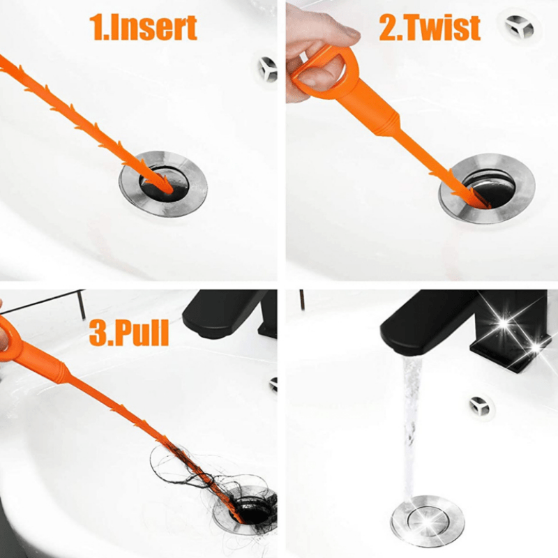 Powerful Drain Snake For Hair And Clog Removal Easy Cleaning - Temu
