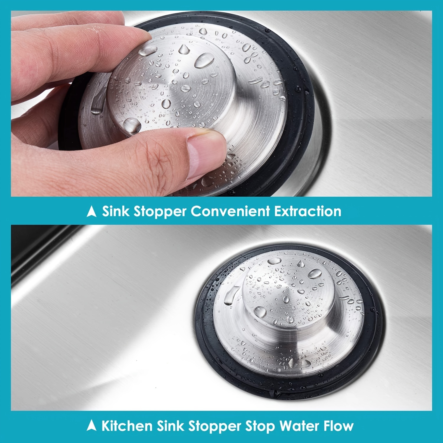 Kitchen Sink Stopper Stainless Steel Garbage Disposal - Temu