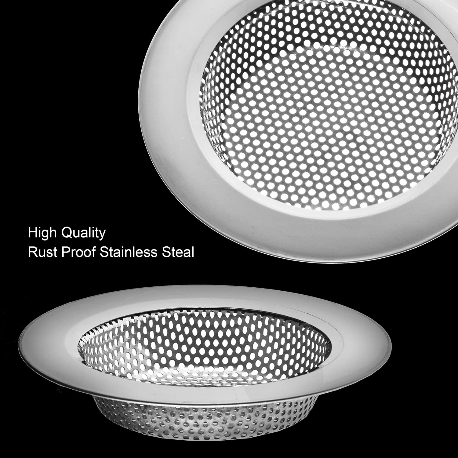 2PCS - Kitchen Sink Drain Strainer and Anti-Clogging Stopper Drainer Set  for Standard 3-1/2 Inch