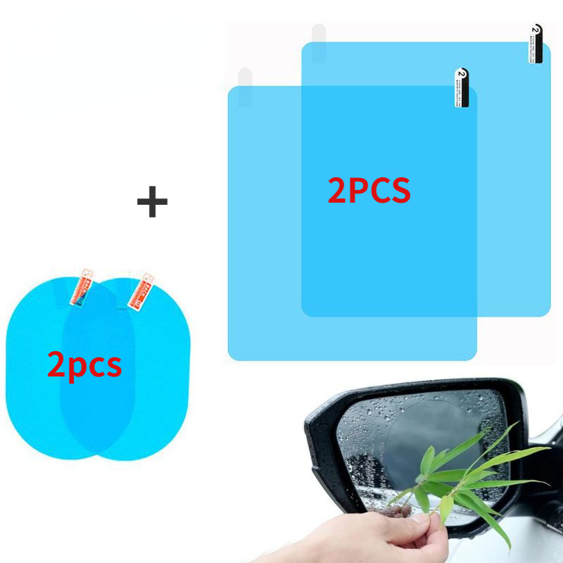 4pcs Car Rainproof Film: Keep Your Mirrors Clear And Fog-free!