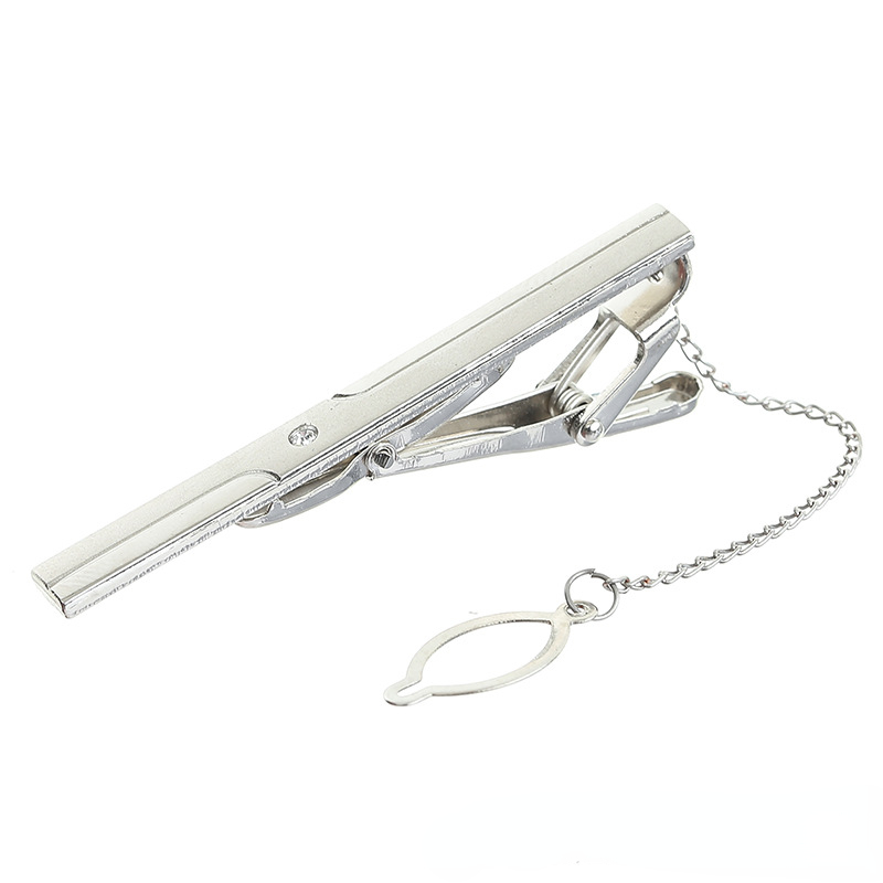 Zircon Inlaid Men's Tie Clip, Shirt Pocket Clip