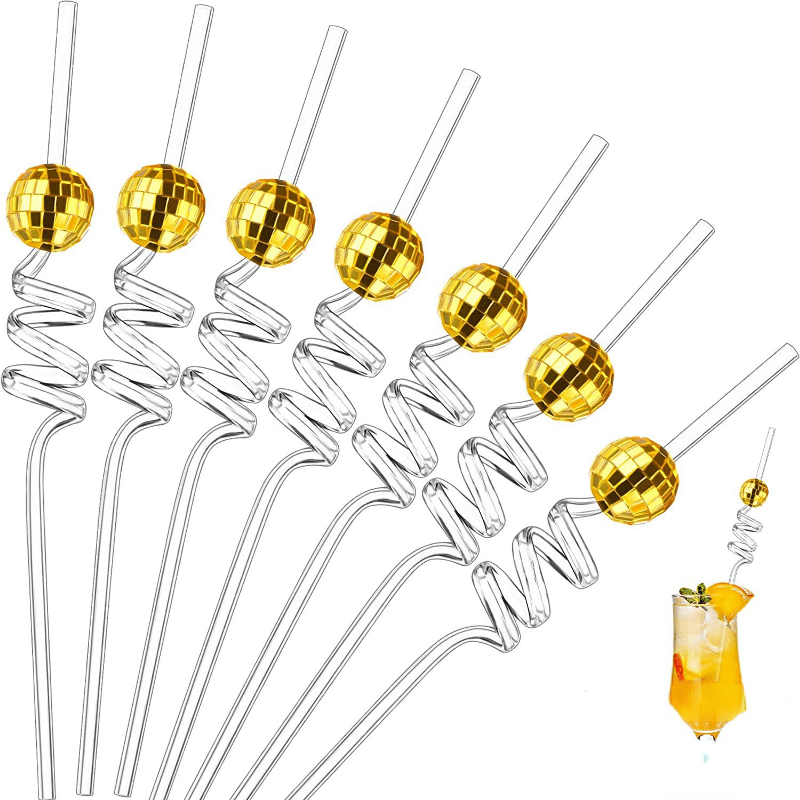 Disco Party Decorations, 12 Mirror Disco Ball Straws And 12 Disco Ball  Stirrers Cocktail 70s Disco Decorative Straws Plastic Stir Sticks Mini Disco  Straw Decor For Dance Holiday Wedding Birthday Supply, Weir