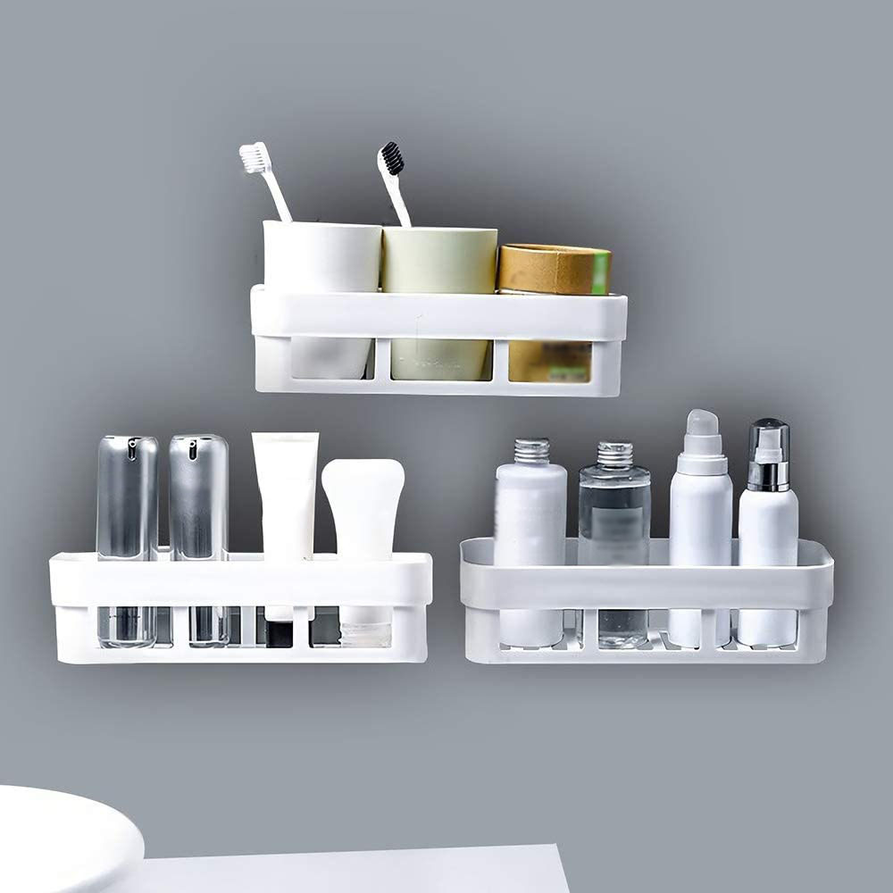 Adhesive Shower Caddy, Bathroom Shower Organizer And Soap Dishes With  Hooks, No Drilling Traceless Rustproof Bathroom Storage Wall Shower  Organizer For Bathroom Toilet Kitchen Rvs - Temu