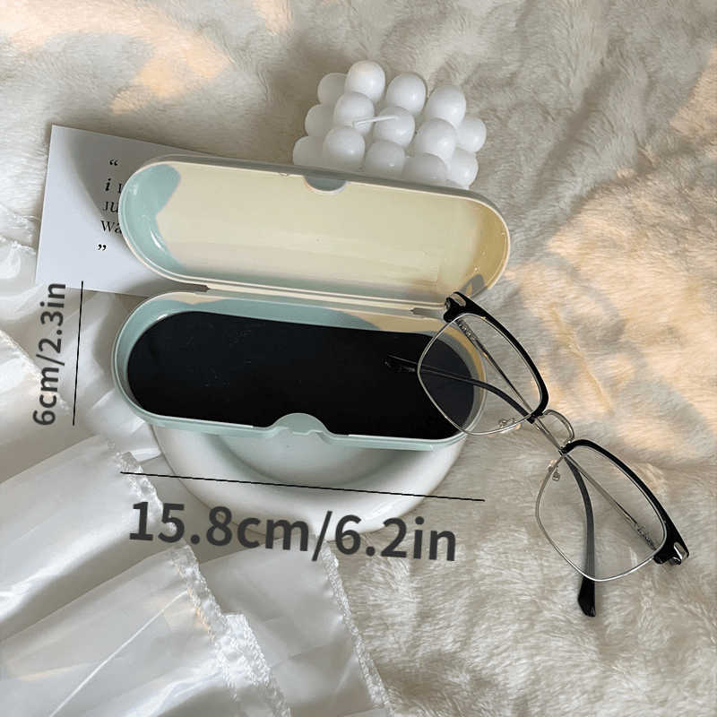 Matter Solid Glasses Case, Portable Pvc Reading Glasses Storage Case,  Protective Eyewear Container - Temu