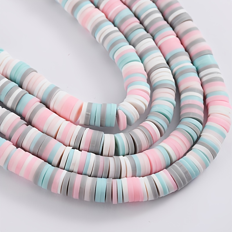5000pcs Mint Green Clay Beads Polymer Clay Beads Heishi Beads Flat Round  Spacer Beads for Bracelets Earring Necklace Making DIY Handmade Craft, 6mm