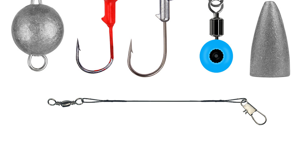 Norte Fishing Accessories Quality Kit 106 Pieces Tackle Box with Lots of  Fishing Lures Barrel Snap Swivel Slides Fishing Sinker Weights Hooks  Fishing : : Everything Else
