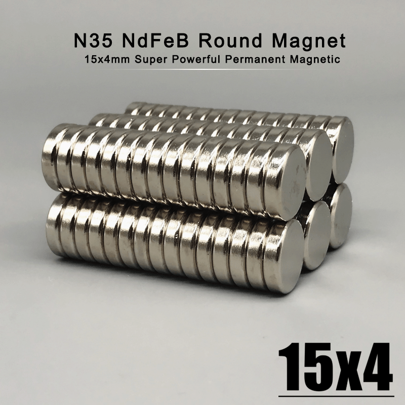 

5pcs 15x4 Neodymium Magnet 15mm X 4mm N35 Ndfeb Round Magnetic Imanes Disc 15x4 Mm