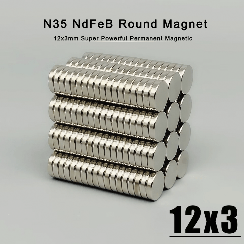 10 Pièces 12x3 Aimant Néodyme 12mm X 3mm N35 NdFeB Rond Magnétique Imanes  Disque 12*3m