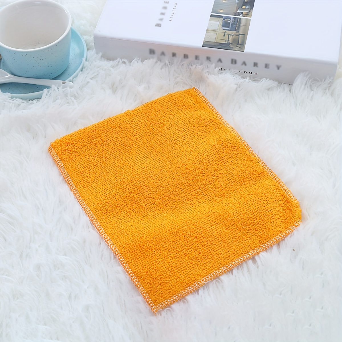 2/4/8pcs Soft Microfiber Kitchen Towels Absorbent Dish Cloth Anti-grease  Wipping Rags Non-stick Oil Household Cleaning Towel