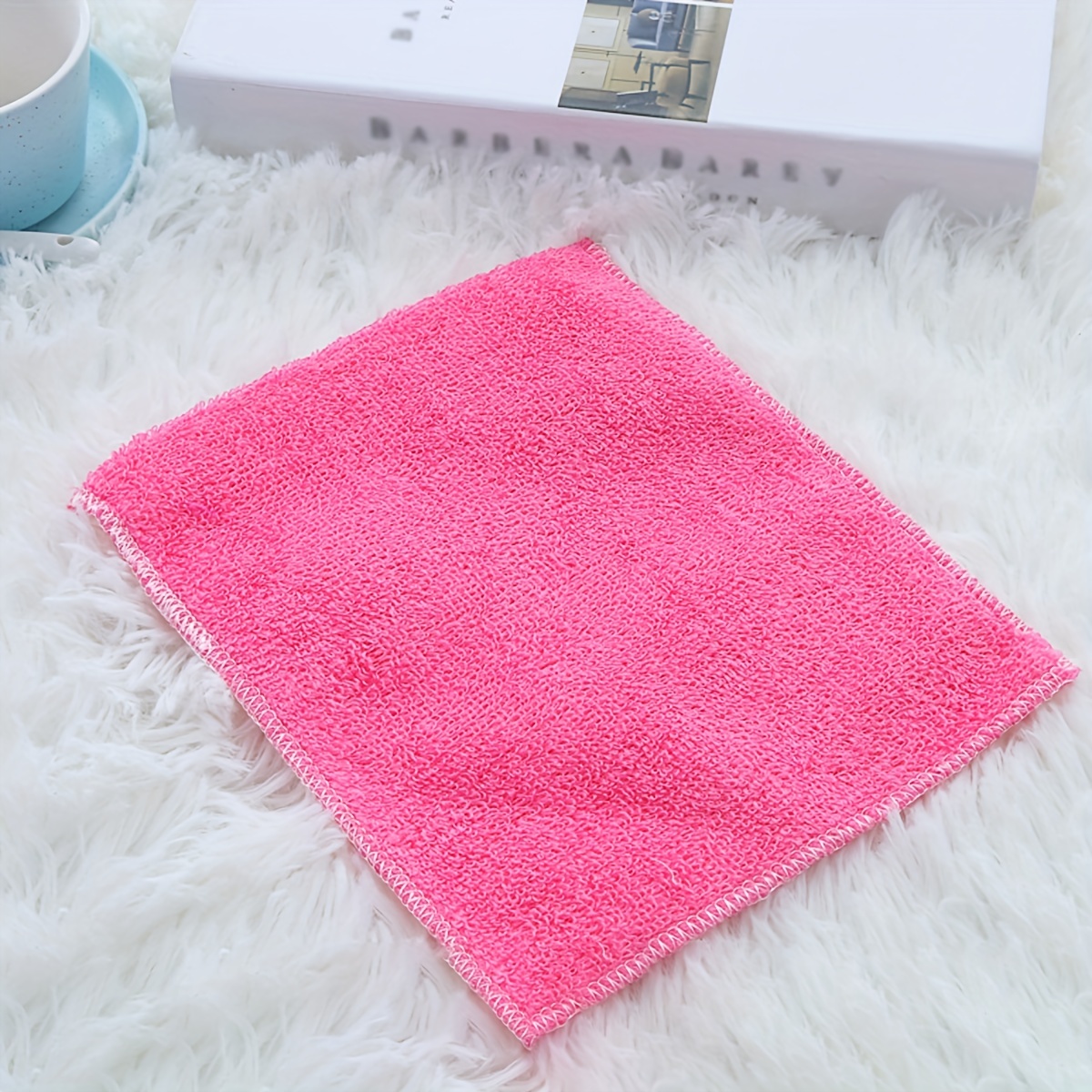 Pink Fiber Dishcloth, Kitchen Cleaning Cloth