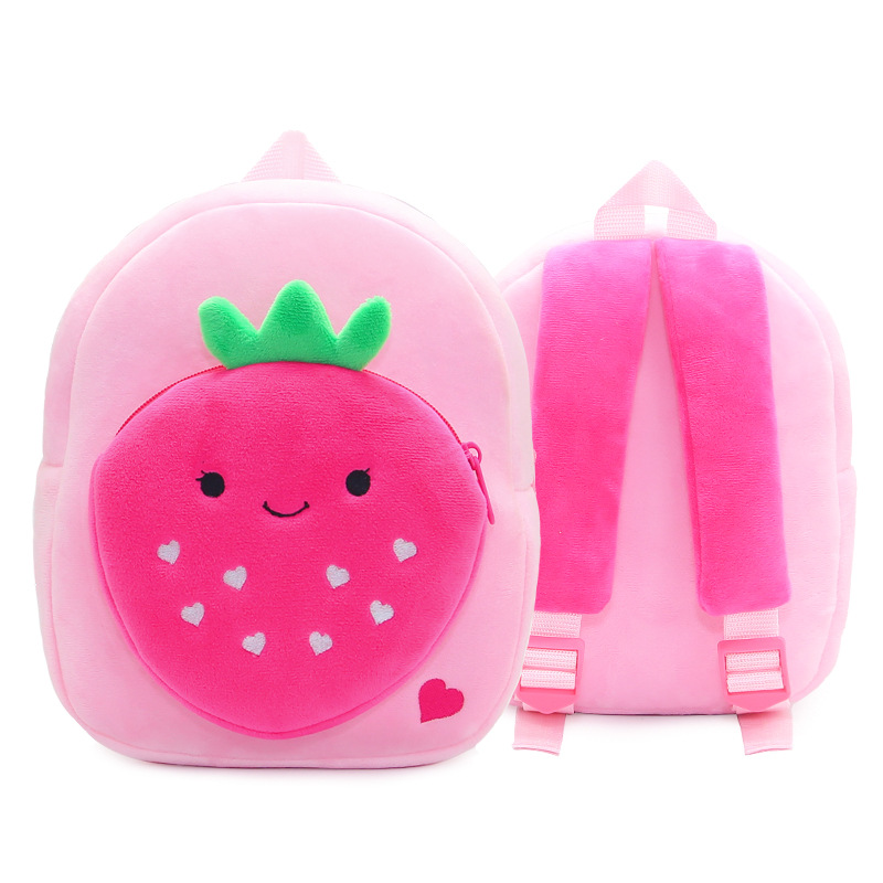 Fruit Cartoon Travel Backpack Plush Mini Bag