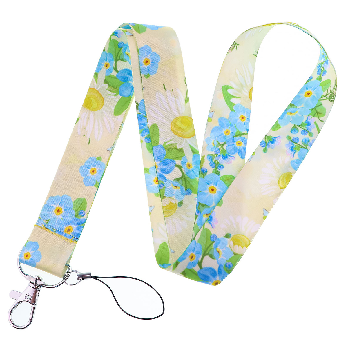 Flowers Daisy Tulip Neck Strap Lanyards for Keys Keychain Badge Holder ID Credit Card Pass Hang Rope Lariat Phone Charm Accessories Detachable,Temu