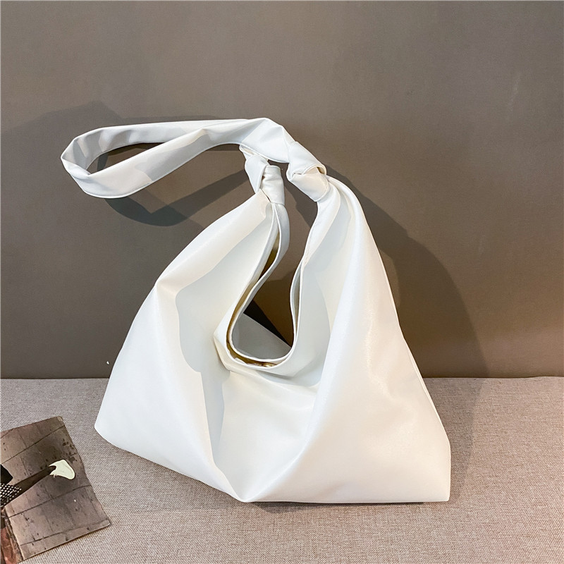 Minimalist PU Leather Hobo Bag, Large Capacity Commuting Tote Bag, Retro  Style All-Match Solid Color Storage Handbag Shoulder Bag For Work & Daily