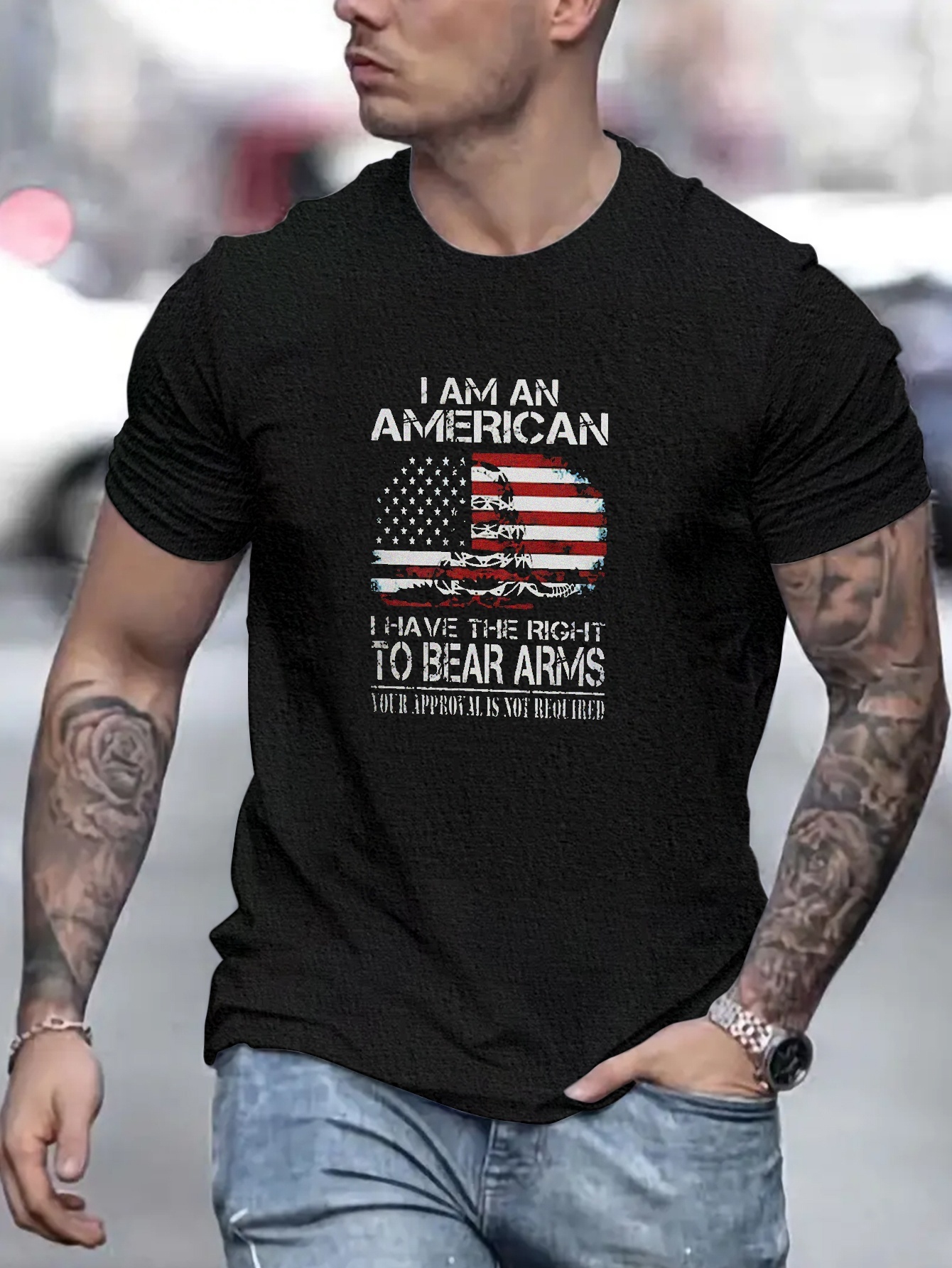 Camisa Casual Manga Corta Estampado Bandera Americana Hombre - Temu Mexico