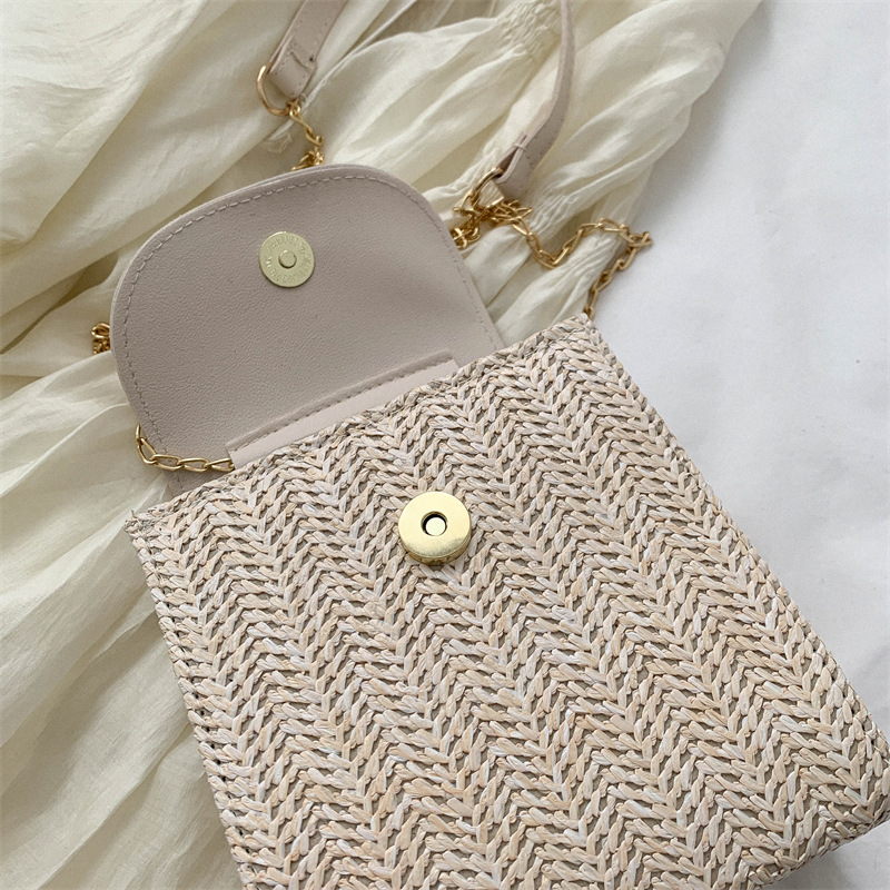 Straw Mini Crossbody Bag