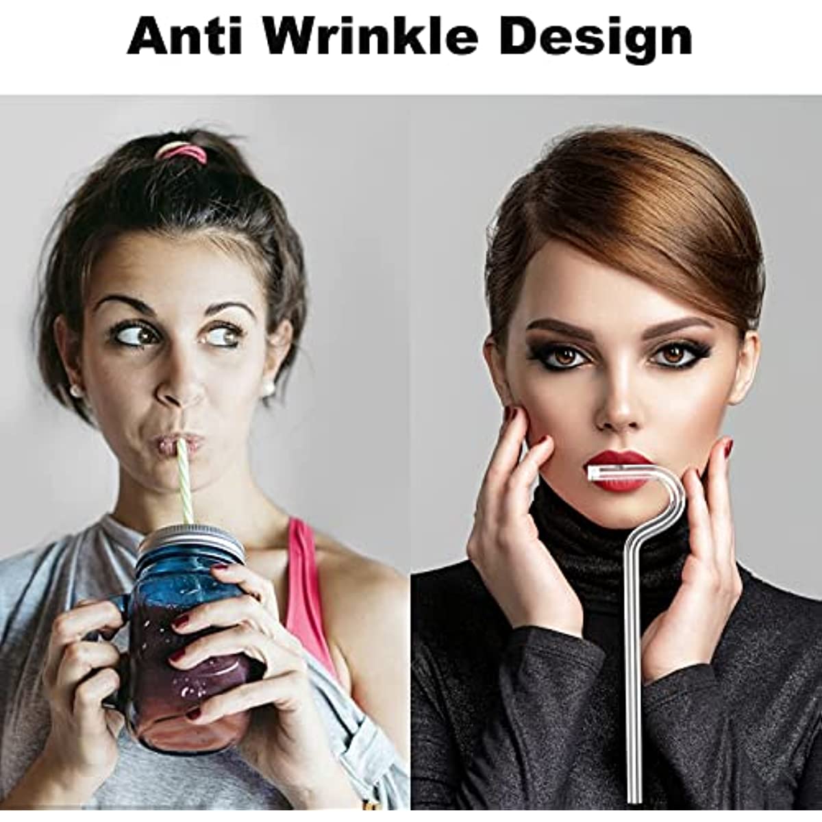 .com: 2Pcs Anti Wrinkle Straw for Stanley Cup Reusable Glass Lip  Straws for No Wrinkles Curved Anti Wrinkle Drinking Straw Side Straw for  Wrinkles Free Sideways Straw Prevent Wrinkles Flute Straw Long